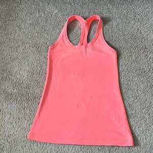 Lululemon tangerine racer, back tank, size 6